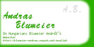 andras blumeier business card